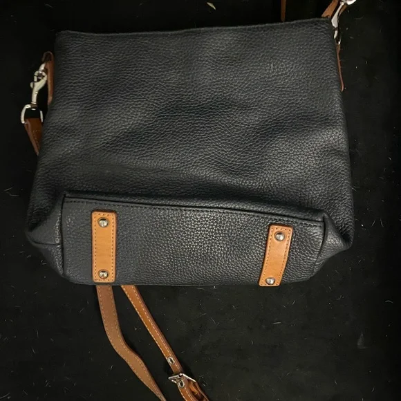 Dooney & Bourke Black and Tan Messenger Bag - Picture 3 of 3